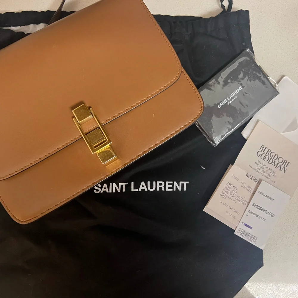 Saint Laurent Le Carré bag, caramel/camel color - Picture 4 of 6